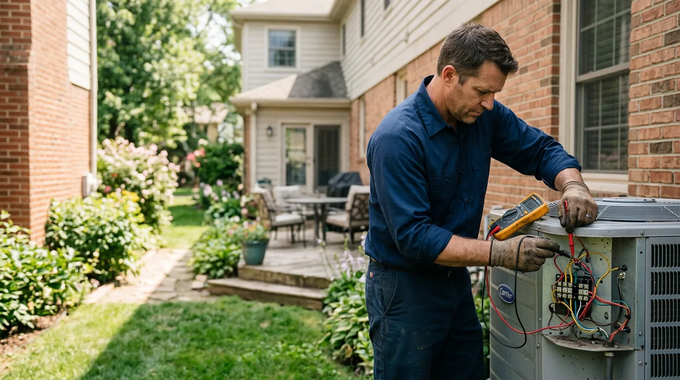 HVAC technician working near Bancroft, WI